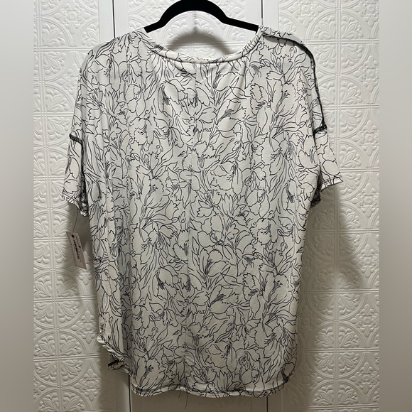 NWT SEW IN LOVE black & white floral blouse | L - Picture 6 of 10